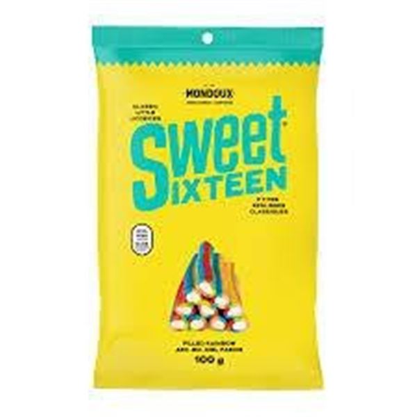 Sweet Sixteen Rainbow Filled Licorice 12x100g