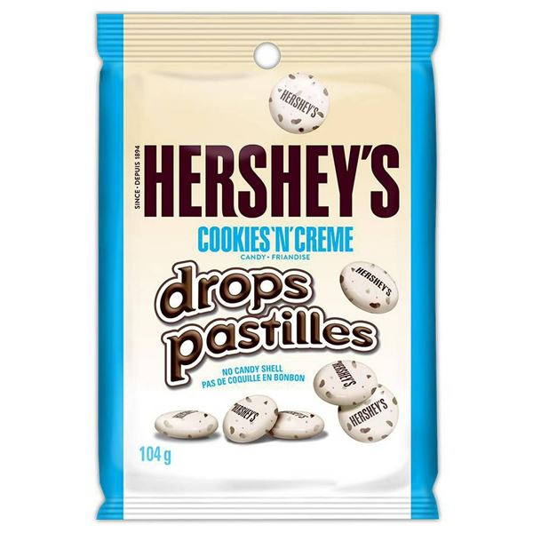 10 Hershey's Drops Cookies 'N' Creme 104g