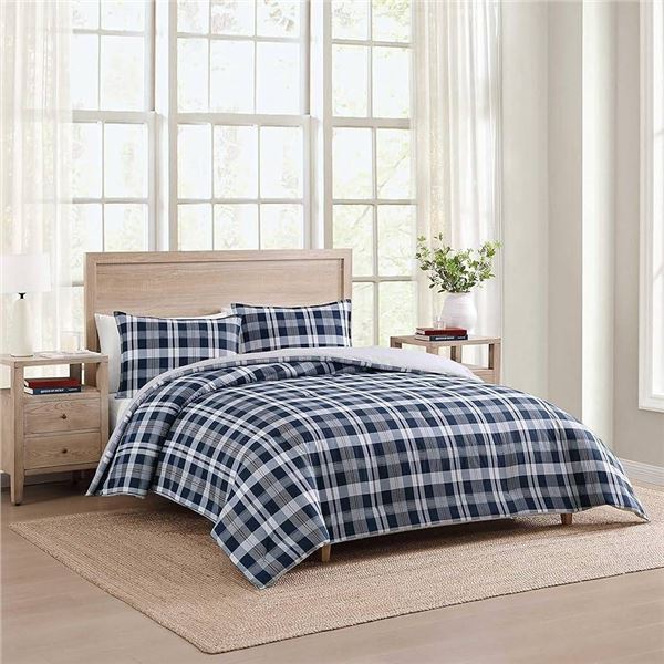 Nautica Blue Plaid Comforter Set