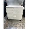 Image 2 : White Six-Drawer Rolling Storage Cabinet