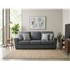 Image 1 : 7ft Gray Fabric Three-Seat Sofa