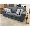 Image 3 : 7ft Gray Fabric Three-Seat Sofa
