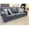 Image 4 : 7ft Gray Fabric Three-Seat Sofa
