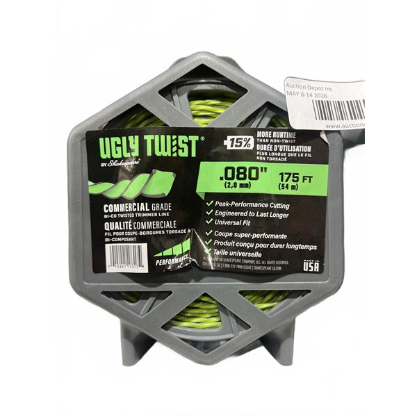 Ugly Twist Trimmer Line .080" 175 ft (2 pack)