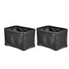 Image 1 : Amazon Basics Storage Bins, Metallic Black, 2-Baskets