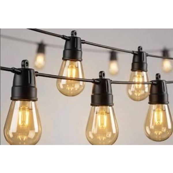 YSJ S14 2700K String Lights with 24 Bulbs and 4 Lighting Modes