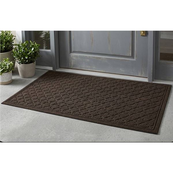 2' x 3' Brown Patterned Entrance  Floor Mat