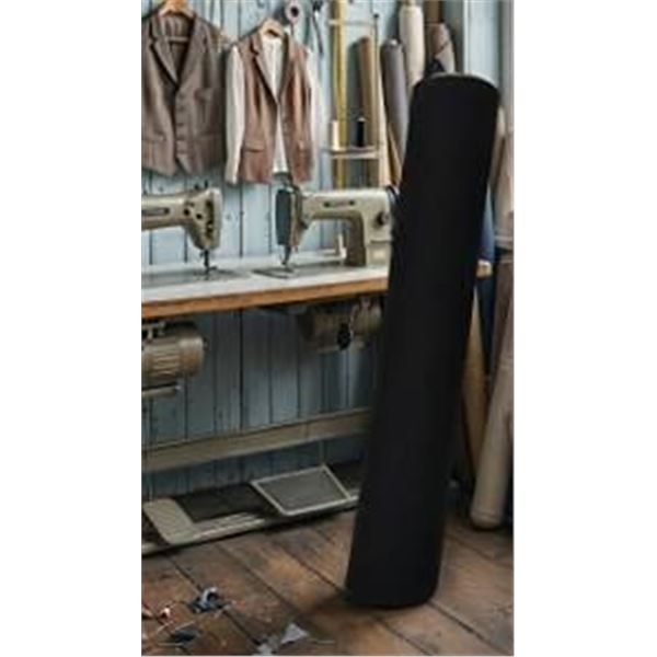 Bolt of Fabric Rolls Approx 11" Wide By 69" Tall Light Fleece In Black
