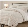 Image 1 : Frye 3 Piece Faux Fur King Comforter And 2 Pillow Shams