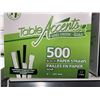 Image 4 : Lot of 2 - Table Accents Black Paper Straws, 500 Count