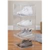 Image 1 : Pack of 4 Stackable Shoe Box & Organizer
