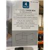 Image 3 : Pack of 4 Stackable Shoe Box & Organizer