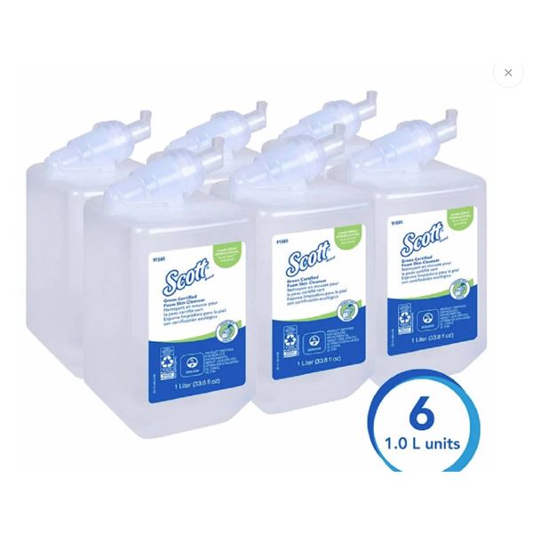 Lot of 6 - Scott Green Certified Foam Skin Cleanser 1L