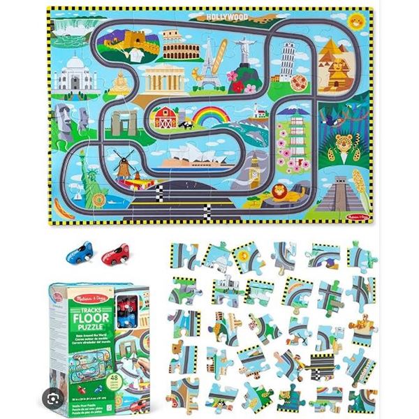 Melissa & Doug Tracks Floor Puzzle Set