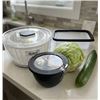 Image 1 : LOT OF 2 BENTO STYLE FOOD DISHES  & SALAD SPINNER