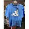 Image 2 : Adidas Blue Logo T-Shirt, Size Large