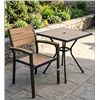 Image 1 : Outdoor Chair and Table Set, Metal and Wood