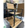 Image 3 : Outdoor Chair and Table Set, Metal and Wood