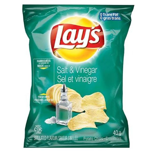 Lay's Salt & Vinegar Potato Chips 40-Pack