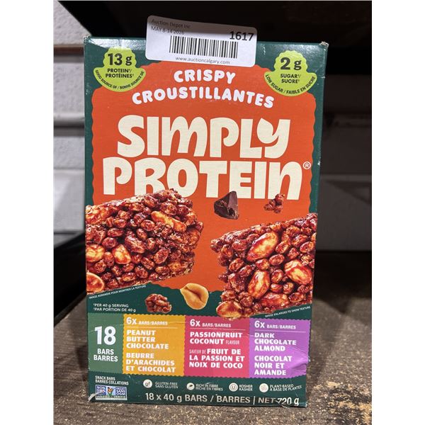 Simply Protein Crispy Bars 18 Count