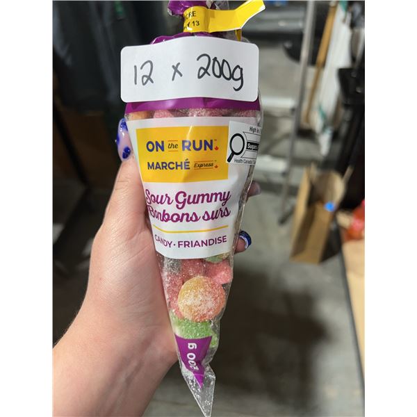 On the Run Sour Gummy Candy 200g (12 pack)