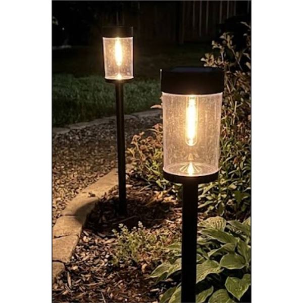 2-Pack Solar Torch Pathway Lights