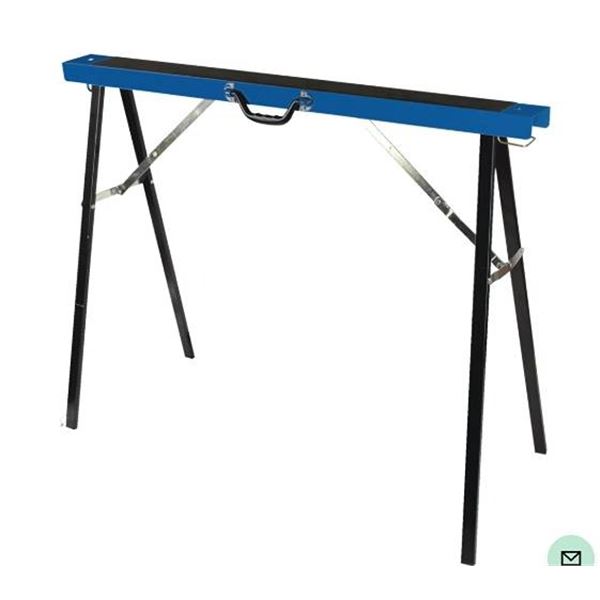 Folding Blue Metal Sawhorse