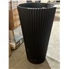 Image 5 : Black Ridged Planter, 26" Tall