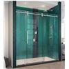 Image 1 : DreamLine Enigma-XO 68 to 72 in. W x 76 in. H Frameless Sliding Shower Door in Brushed Stainless Ste