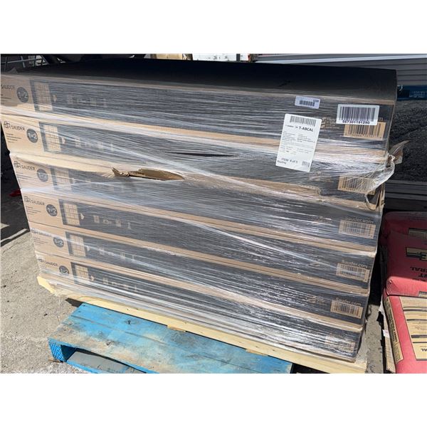 Pallet of Sauder Storage Wall Unit Parts
