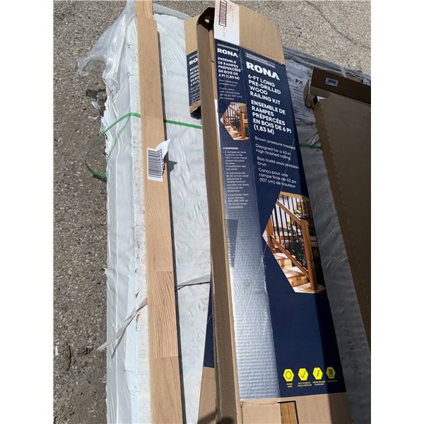 RONA 6 Ft. Long Wooden Railing Kit