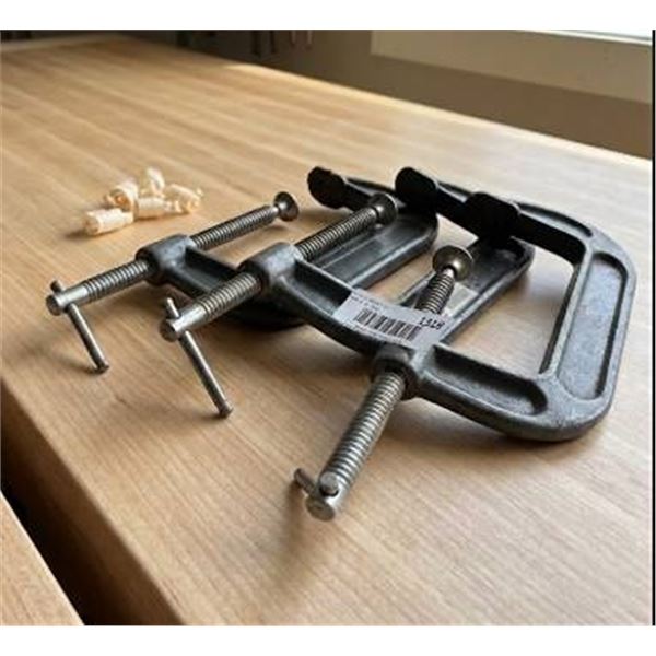 Pittsburgh 3-Piece Malleable Iron C-Clamps