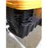 Image 4 : Lot of 6 - Black Storage Totes with yellow Lids