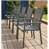Image 1 : Stack of Six Gray Outdoor Chairs