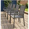 Image 1 : 6 Stackable Outdoor Mesh Chairs - CHAIRS ONLY