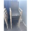 Image 2 : 6 Stackable Outdoor Mesh Chairs - CHAIRS ONLY