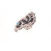 Image 3 : Navajo R. Singer Silver Turquoise Footprint Ring