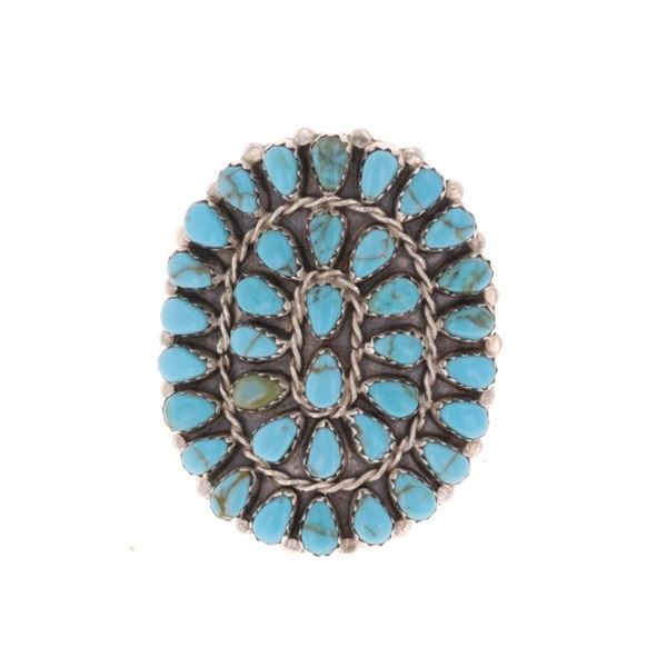 Navajo Marco Begaye Petite Point Turquoise Ring