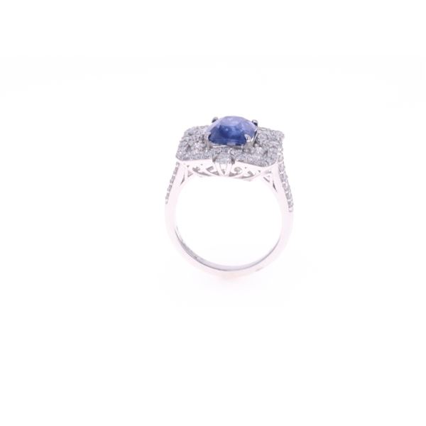 GIA 3.48ct Sapphire VS1 Diamond Platinum Ring