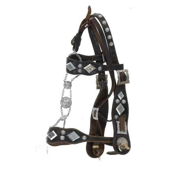 Vintage Visalia Silver Parade Headstall, 1930-1950