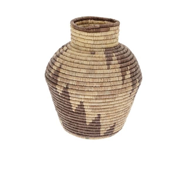 Tohono O'odham Coiled Olla (Urn) Basket c. 1930-