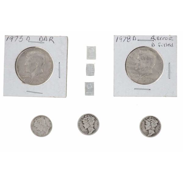 Mercury Dimes & Kennedy 1/2 Dollars w/ Bullion
