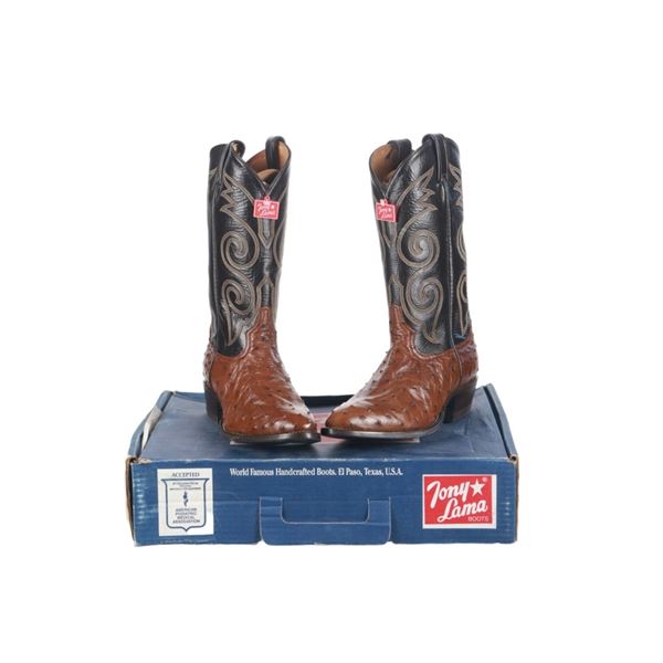 Tony Lama Full Quill Ostrich & Leather Men's Boots