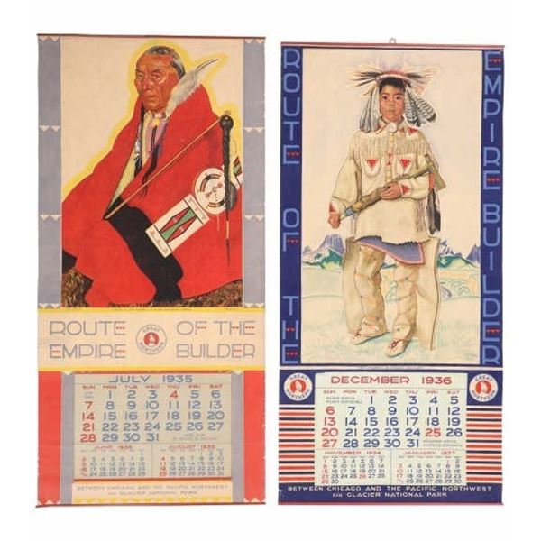 Winold Reiss GNRR Blackfeet Calendars 1935 & 1936