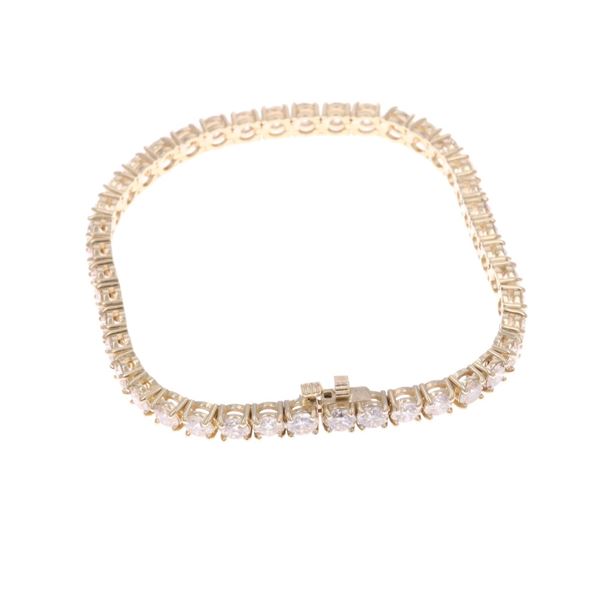 9.00ct Brilliant Diamond 14k Gold Bracelet