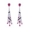 Image 1 : Oscar Friedman Designer Burmese Ruby Earrings