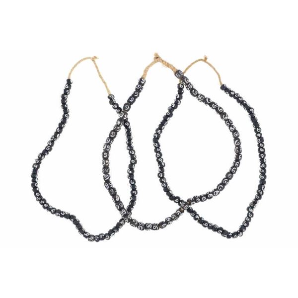 Black 10 Zen Venetian Trade Bead Necklaces