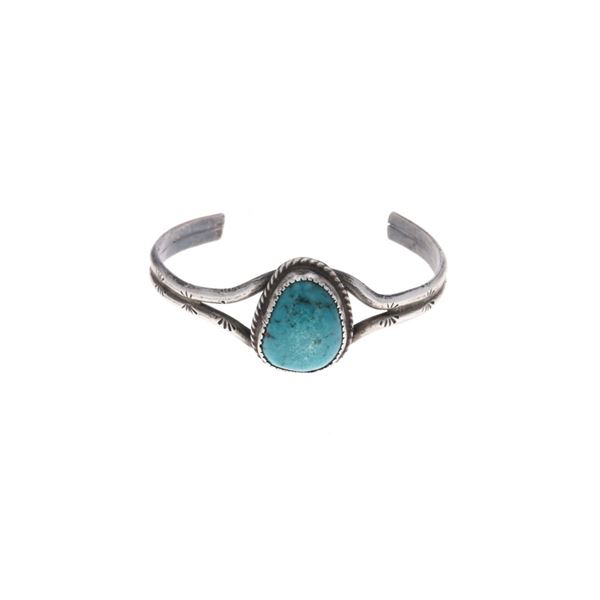 Navajo Ernest Mc Crea Silver Turquoise Bracelet
