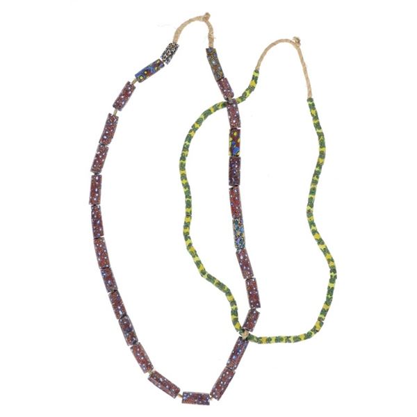 OLD Italian & Venetian Millefiori Trade Necklaces