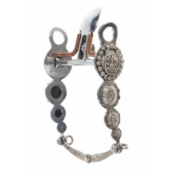 Vintage Silver Mounted Carmel Spade Horse Bit